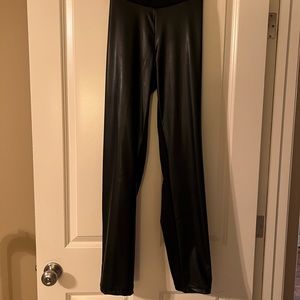 Seraphine Faux leather maternity leggings